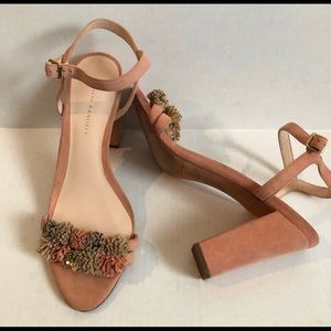 Loeffler Randall Light Pink Suede Block Heel